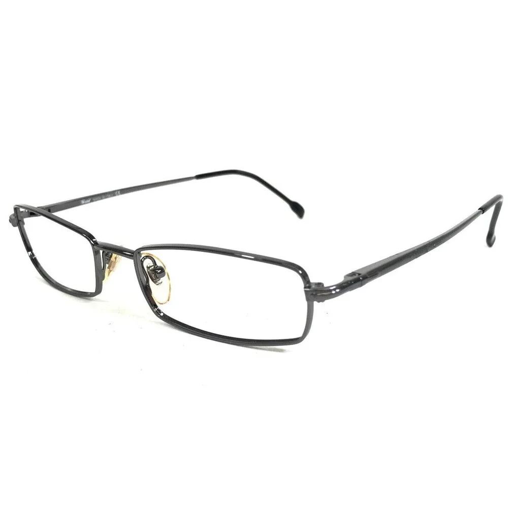 Persol Petite Eyeglasses Frames 2268-V 796 Gunmetal Grey Wire Rim 49-17-135